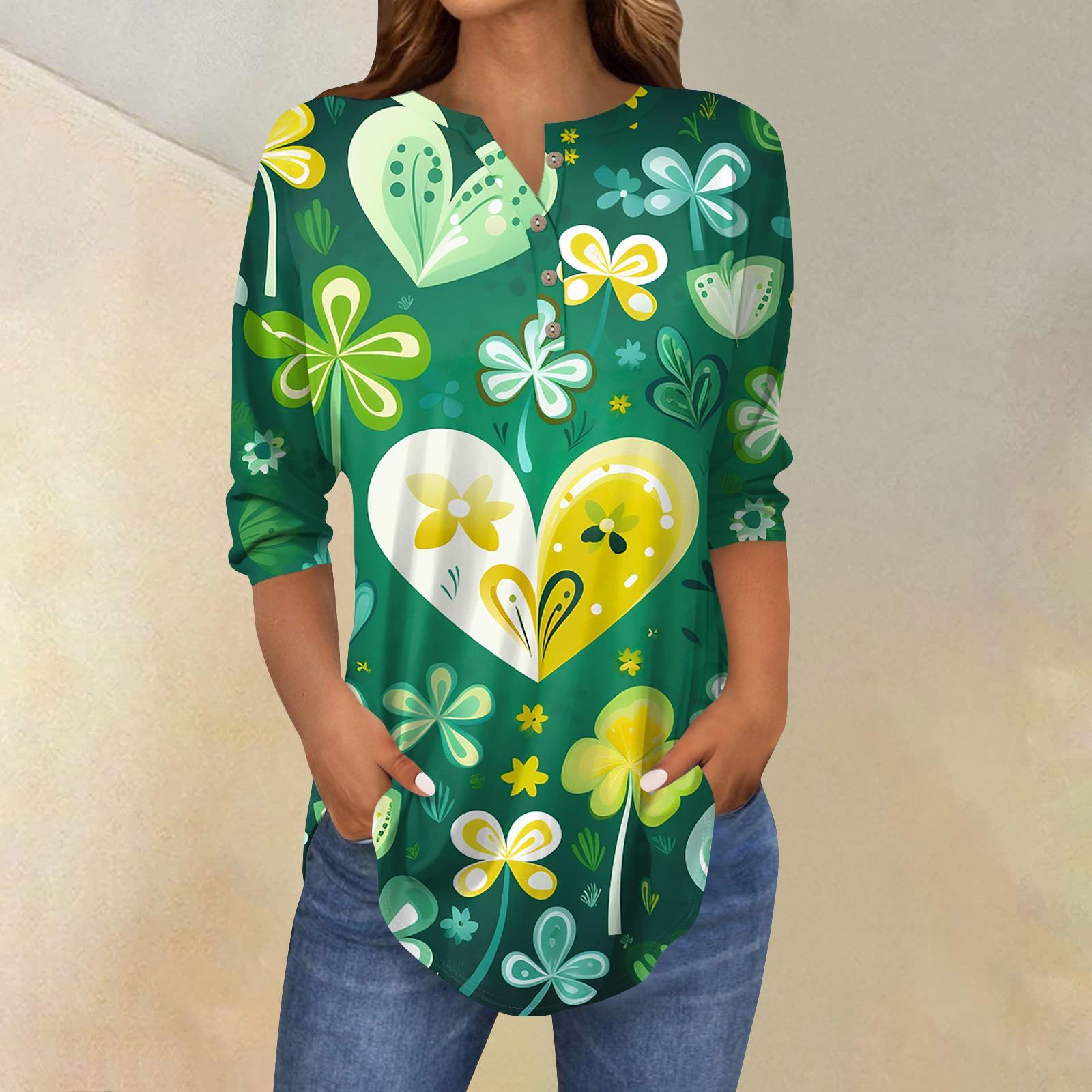 

Женская свободная футболка с воротником на пуговицах и принтом Semana, рукав три четверти, рубашка XL