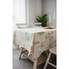 Print Cotton Linen Tablecloth Rustic Garden Natural Botanical Decorative Table Cover Kitchen Dining Picnic Indoor Outdoor Use