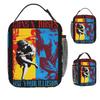 Guns N Roses Band Lunch Bag For Men Lunch Box Retro Office Cooler Bag Portable Insulated Waterproof Tote Food Bags