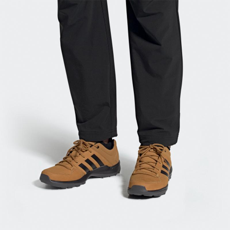 Adidas Daroga Plus Lea Slip Resistant Low top Casual Shoes Men's Brown Black FU9256