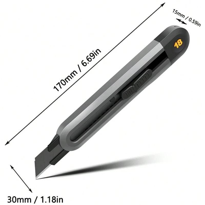 Deli Psací Nůž Řezačka Utility Nůž Široký 18mm 9mm Náhradní Čepele pro Domov Školu Práci Umělecké Potřeby Řezací Nože