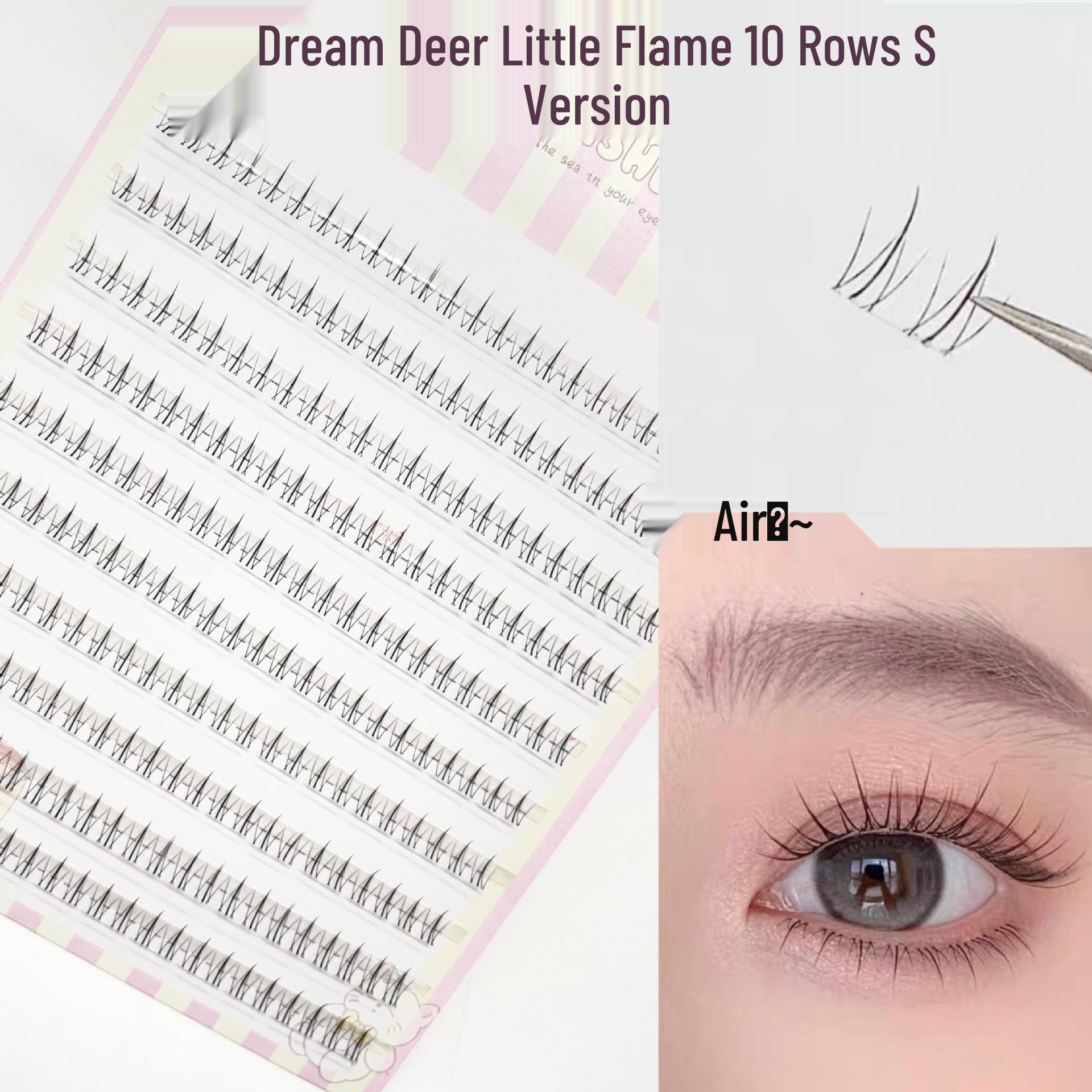 Menglu Lower Lashes S Version: 240 Natural-Look Clusters with Transparent Stem