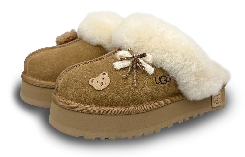 UGG EVA Abrasion Resistant Closed Toe Slippers Women's Chestnut Brown 1122550-CHE(Team1281-bear)