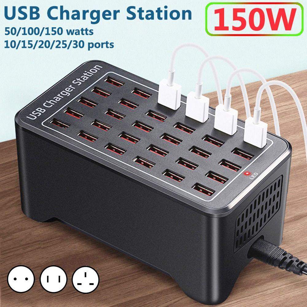 

Универсальный адаптер питания, зарядное устройство для мобильного телефона, планшета, USB, станция быстрой зарядки, док-станция, 30 портов, 150 Вт
