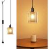 Pendant Light - NETTLIFE - Vintage Gold Glass - E14 - 1 Light - Black Metal