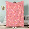 Trendy Colorful Stripes Throw Lightweight 240G Flannel Blanket Soft Skin-Friendly For Summer Cooling