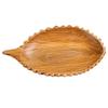 Leaf Tray Shallow Wood Bowl Serving Smooth Food Platter Sturdy