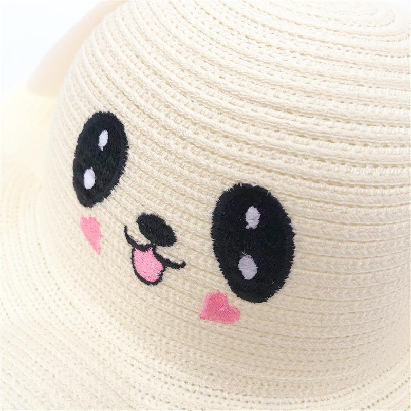 Kids Children Cute Cartoon Dance Ears Rabbit  Cap Fisherman Straw Hat