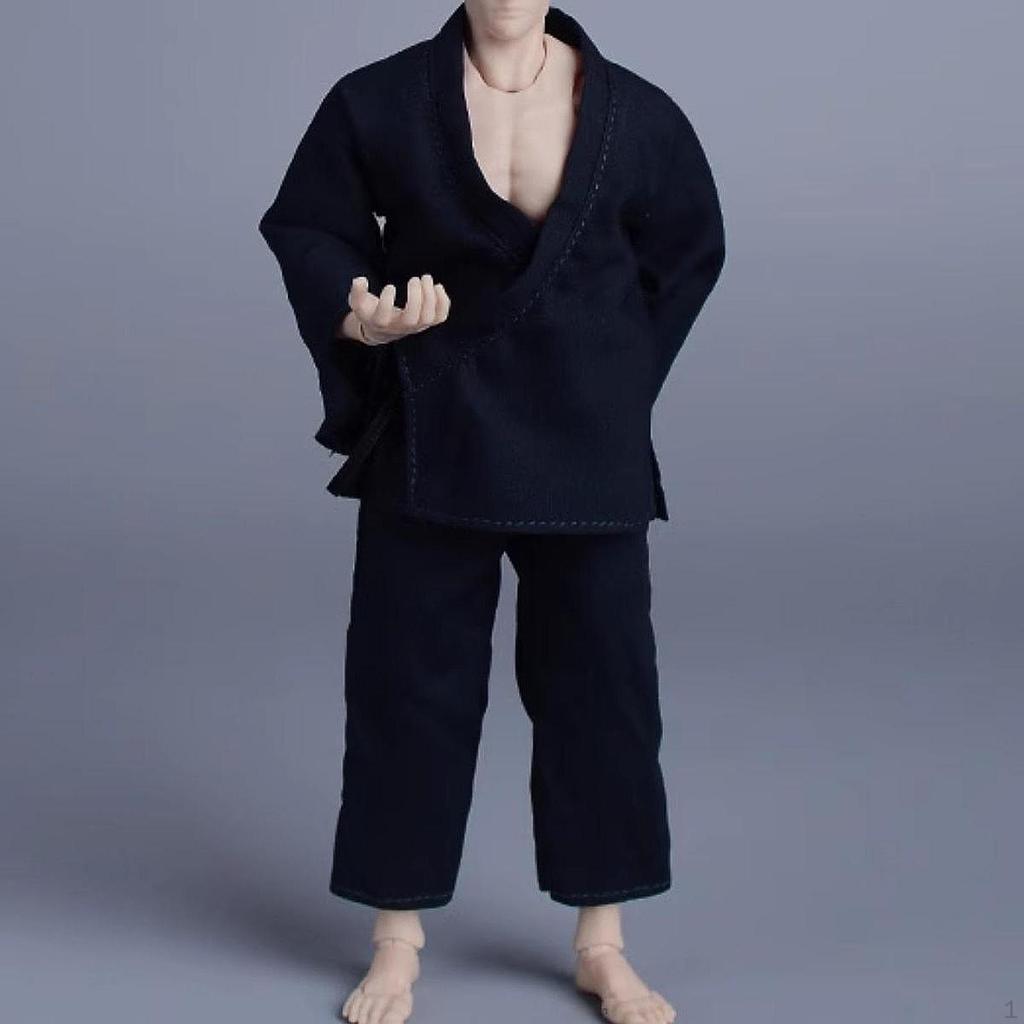 2 Pieces 1:12 Male Figure Costume Pants and Coat Miniature for 6'' Inch Figures Accessories