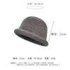 Wool blended warm fisherman's hat children autumn and winter warm curling thick wool bucket hat versatile fashion wool hat