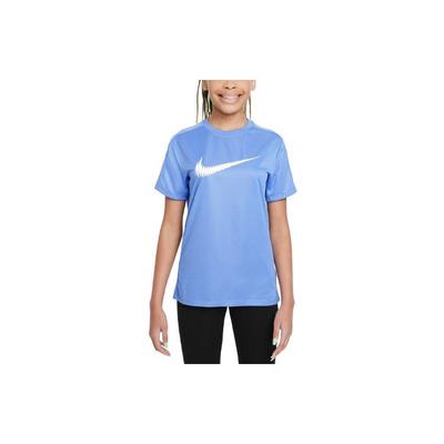Trophy 23 Logo Print Round Neck Short Sleeve T-Shirt Kids Tops Sky-Blue FD3965-450