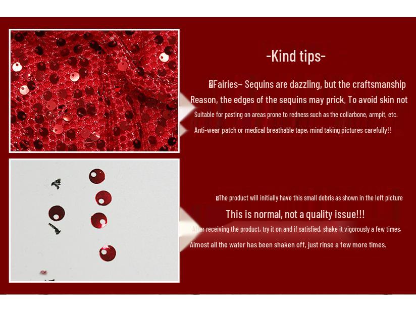 Huayu 2025 Sequined Belly Dance Dress Set - Mesh Long Dress for Practice & Performance