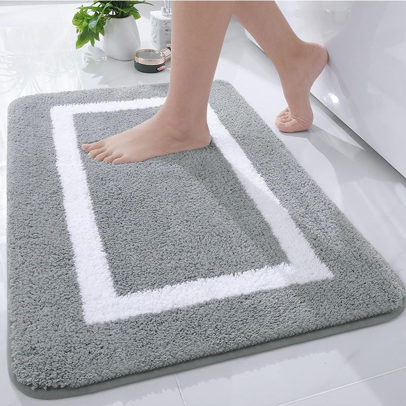Kitinjoy Absorbent Bath Mat Bathroom Rug Shower Non-Slip Bedroom Wash Carpet Soft Thick Living Room Plush Foot Mat Floor Decor