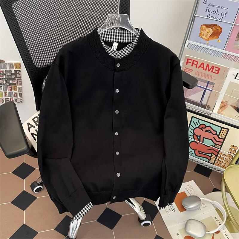 Модный двухсекционный свитер в стиле Харадзюку - Художественная и универсальная японская мода M