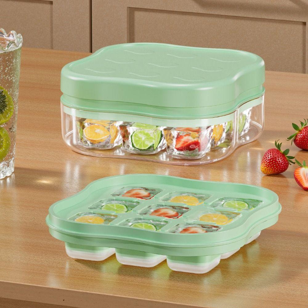 Mini Reusable Ice Cube Mold With Lid Press Ice-making Ice Tray For DIY Ice Cream