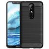 Carbon Fiber Soft Phone Case für Nokia 5.1 Plus 5.1+ Stoßfeste Silikonhülle für Nokia 5.1plus TPU-Rückseite Coque Fundas