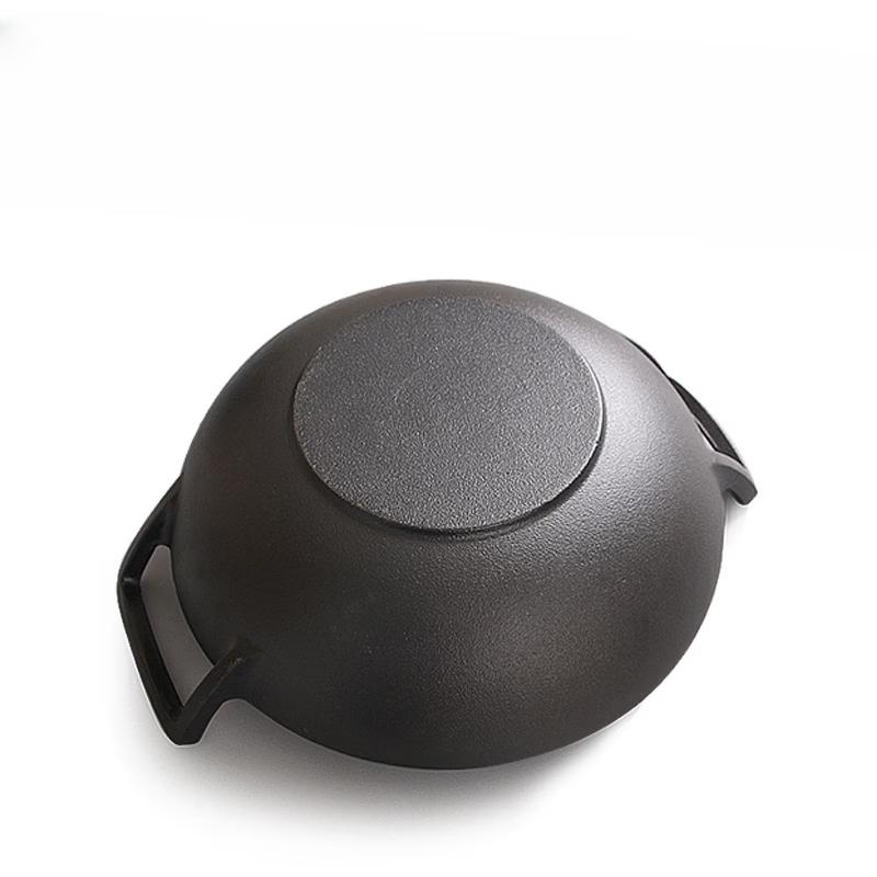 ZISIZ Cast Iron Flat-Bottom Frying Pan