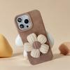 Big/Small Flower Brown Phone Case Protective Cover for iPhone 13/14/15/16 Pro Max
