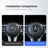 GLC GLB 45/49mm Carbon Fiber Car Steering Wheel Emblem Sticker For Mercedes Benz AMG W206 W204 W205 W212 W213 W221 W222 W223 W2