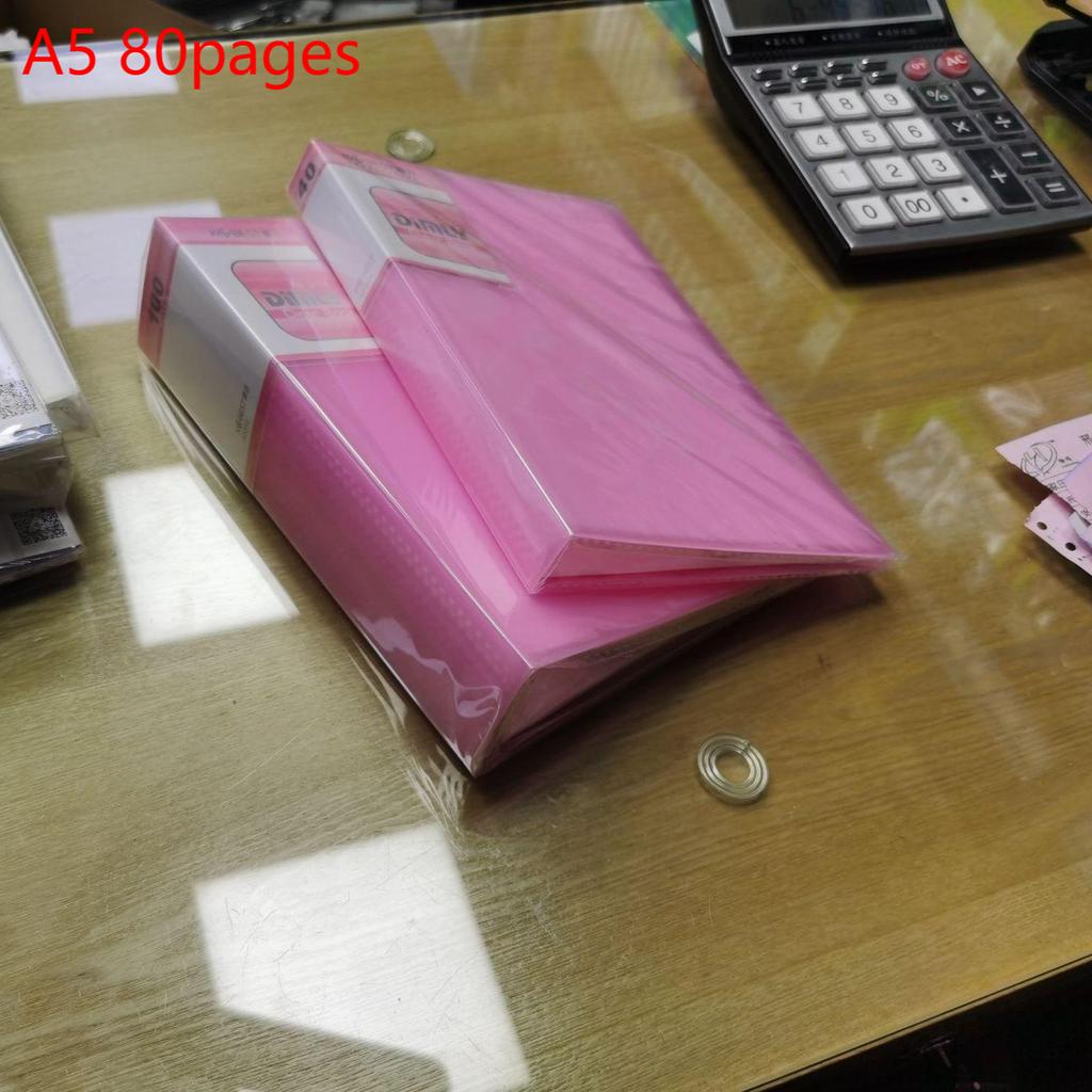A5 Multilayer File Folder Insert Data Book 40-100 Pages Transparent Loose-leaf Students Paper Storage Office Management Supply