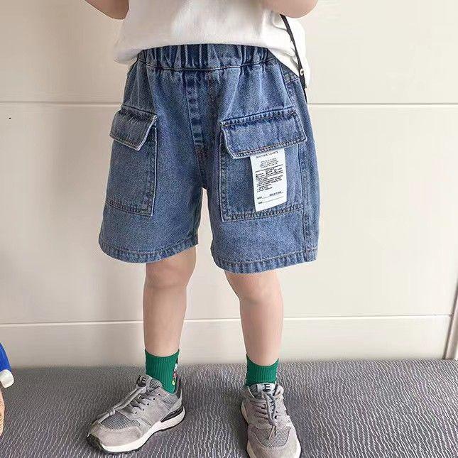 

Джинсовые шорты для мальчиков Летняя одежда Детские повседневные брюки длиной пять четвертей Модные детские летние брюки для мальчиков 130 светло-синий