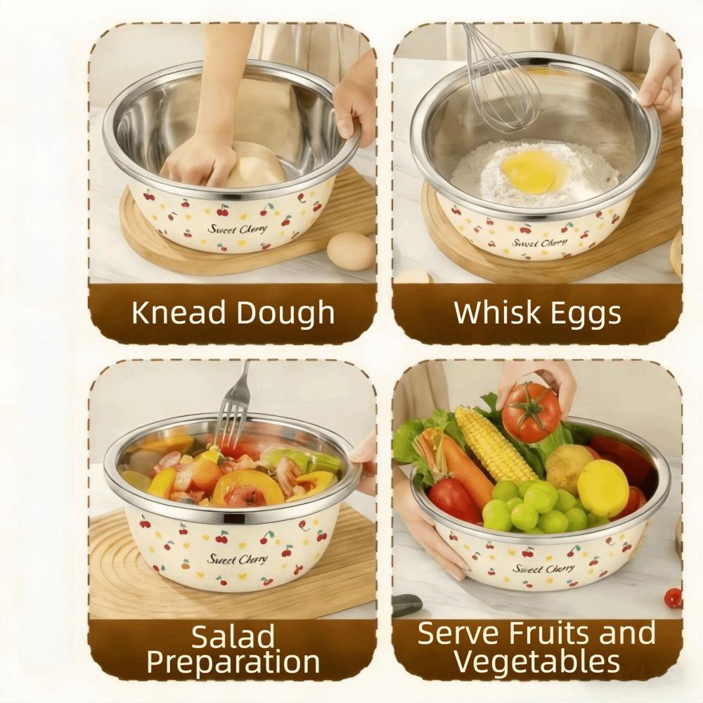Stainless Steel Salad Bowl Set Prepping Stainless Steel Oil Can  Frying Oil Storage