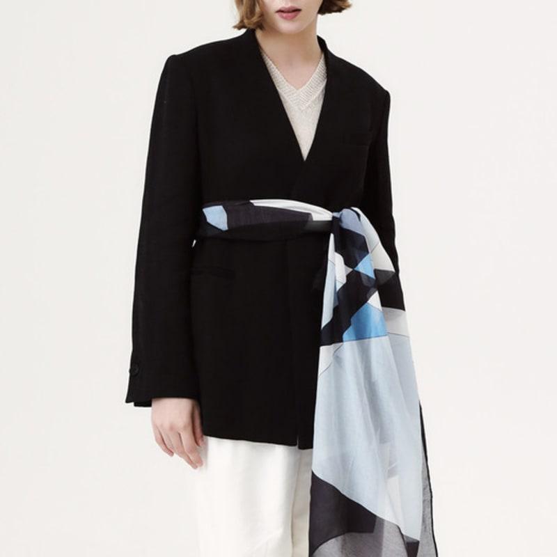 ONSZ diagonal split long scarf