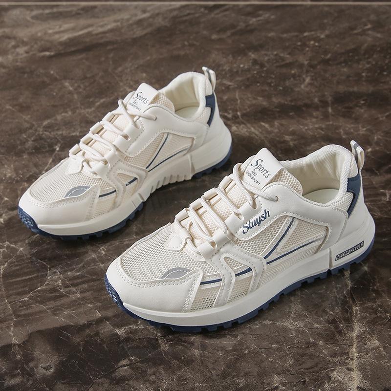 

Модная женская дизайнерская обувь Летние дышащие мягкие кроссовки на шнуровке Женские нескользящие платформенные кроссовки для бега и спорта Теннисные баскетбольные кроссовки 35 синий