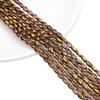 Oval Faceted Gold-Edged Glass Crystal Rice Beads for Jewelry Making