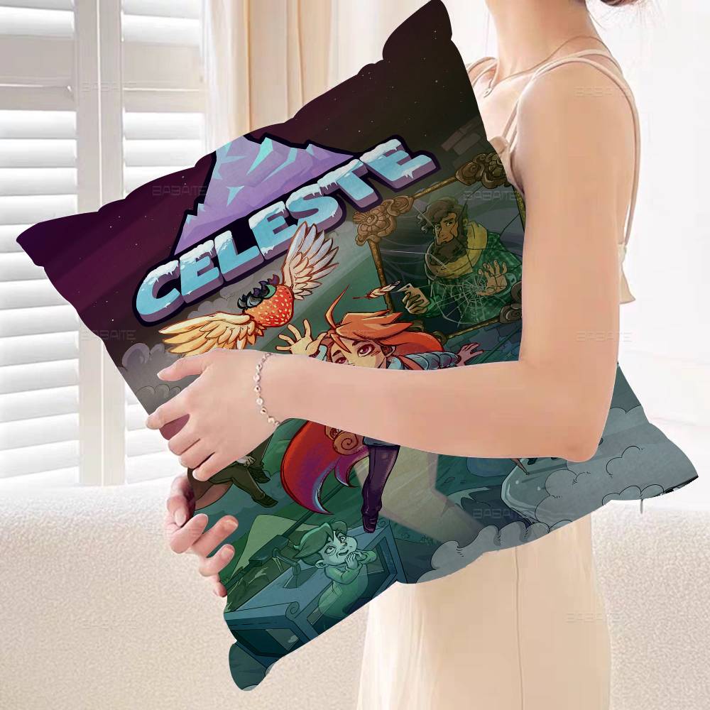 Celeste Game Maple Design Cushion Cover Happy Autumn Harvest decor Holiday Decorati Pillow Cover 12x12Inch