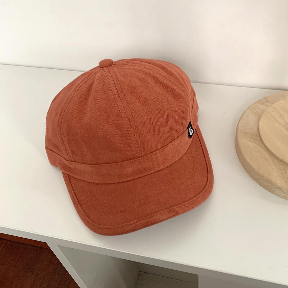 Japanese Retro Short-Brimmed Soft-Top Cap Men S And Women S Street Hip-Hop Baseball Cap Versatile And Trendy Adjustable оранжевый