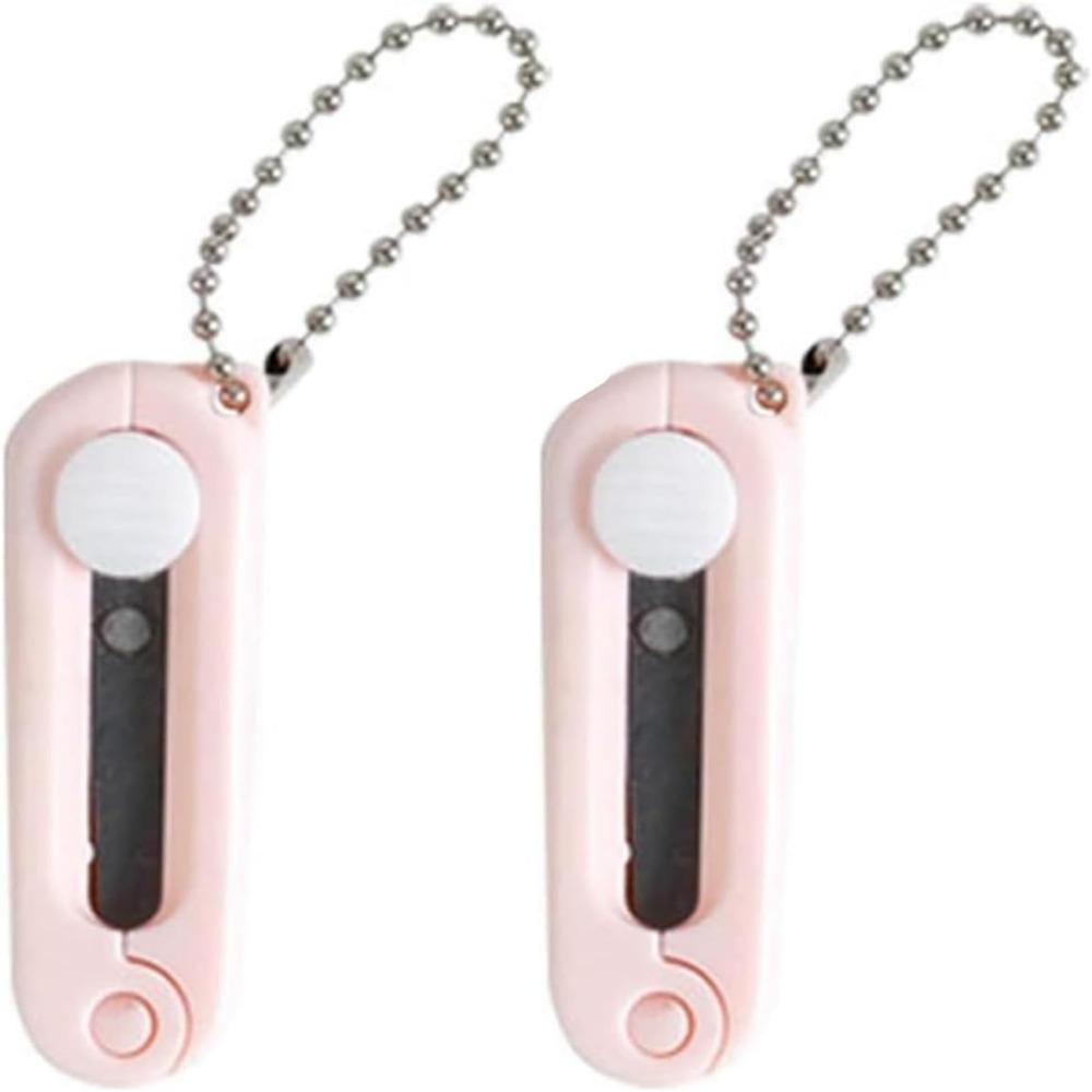 

4 PCS Pink and White Folding Scissors 2.5inch Travel Scissors for DIY Scrapbooking