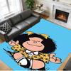 Anti‑Slip Crystal Velvet Floor Rug, Mafalda Design Carpet for Indoor Living Bedroom Home Decoration