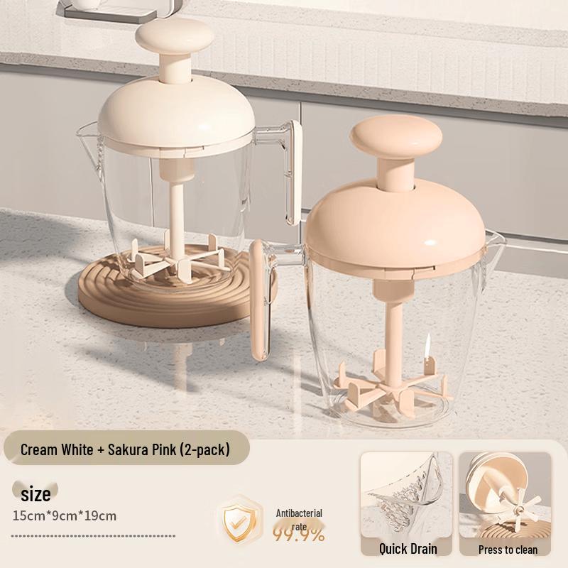 Manual Press Egg Whisk Cup