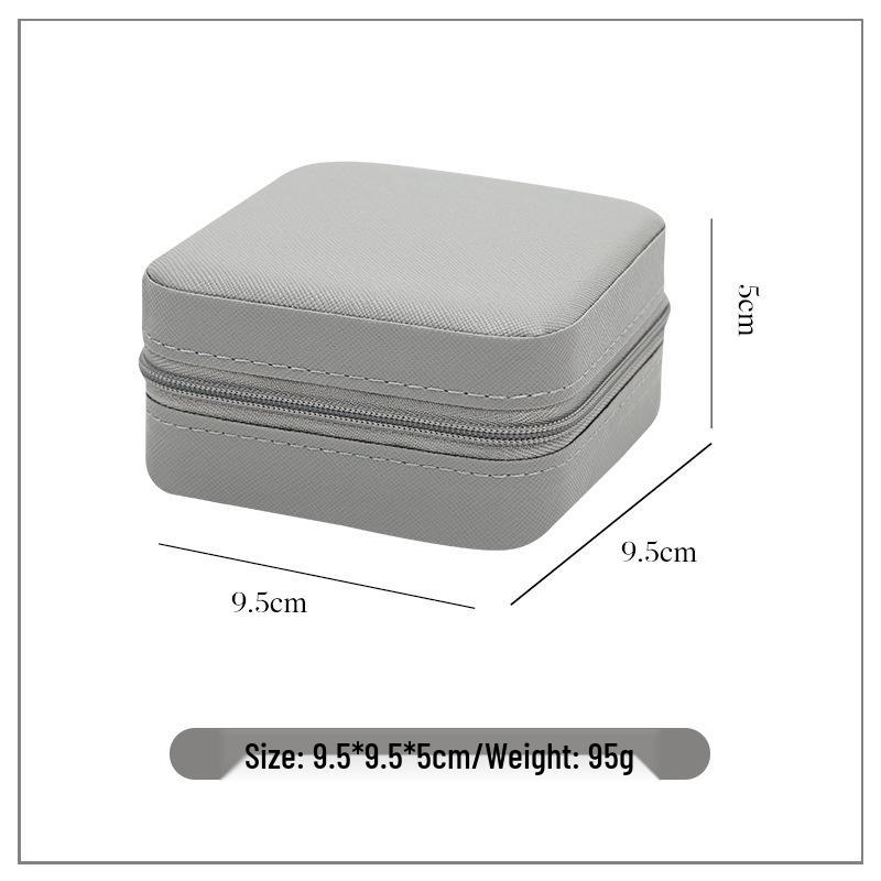 Cutie de bijuterii din catifea cu fermoar: Depozitare portabilă pentru coliere, brățări, inele și cercei