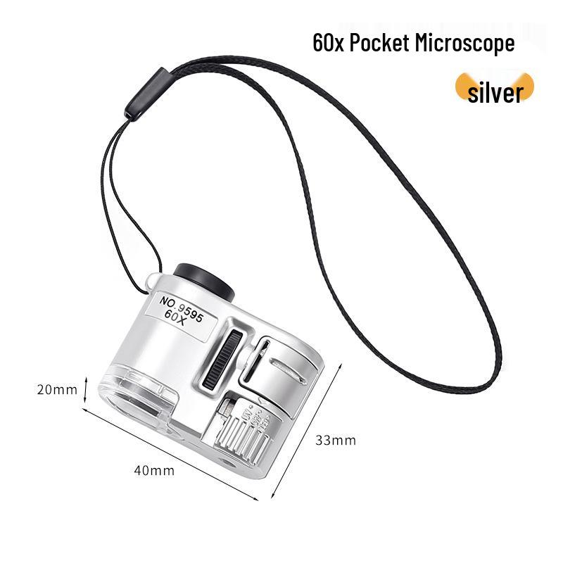 Kupferne Hauslupe: 60x Tragbares Antiken-Identifikationswerkzeug mit Licht