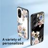 For Xiaomi Poco F7 5G/Redmi Turbo 4 Pro 5G Case Floral Pattern TPU+Tempered Glass Protective Phone Cover