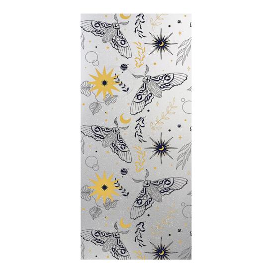 Window Privacy Film Static Window Clings Decorative Plants Butterflies Non-Adhesive Sticker Sun Blocking