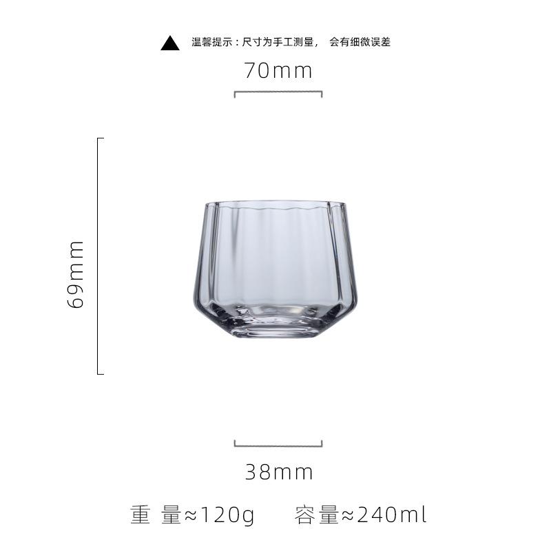 

Nordic Style Faceted Crystal Glass Wine Cup Champagne Flute German Design Highball Goblet 501-600ml