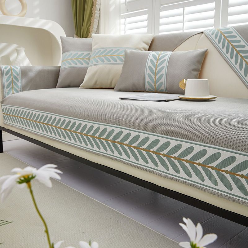 Cooling Ice Silk Sofa Cushion Cover, Non-Slip Washable Summer Sofa Protector, Multiple Sizes and Colors