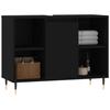 VidaXL Armoire de salle de bain noir 80x33x60 cm bois d'ingénierie 831621