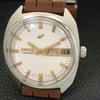 VINTAGE ENICAR AUTOMATIC SWISS MENS WHITE COLOR DIAL WATCH A700341-5 R202-a700341