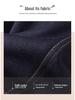 High-Waisted Elastic Denim Wide-Leg Pants for Middle-Aged Women – Stylish and Drapey