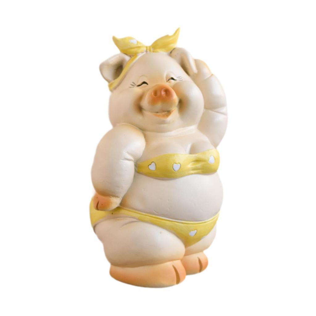 Cute Animal Coin Money Bank Polyresin Ornament Adults and Children Home Decor Cute Piggy Bank Saving Coin Box Pig Money Bank