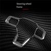 Real Carbon Fiber Interior Car Steering Wheel Button Frame Panel Cover Trim Accessories For Ford Mustang 2024+-T61C