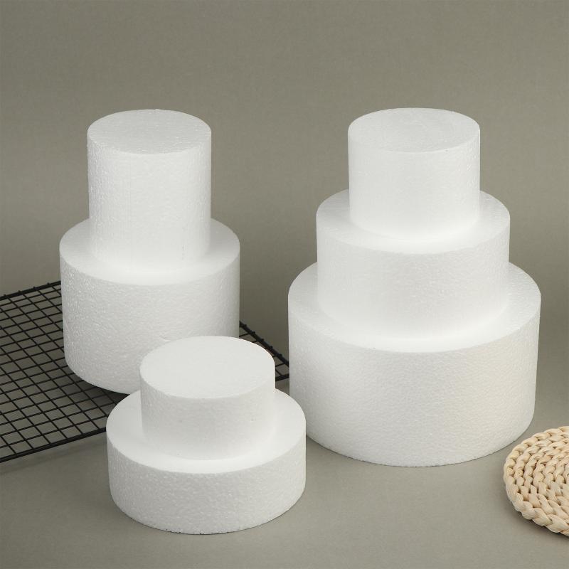4/6/8/10 Inch Cake Foam Mould Ps Foam Flower Decor Cake Dummy Practice Sugarcraft Model Lightweight Diy Decorations