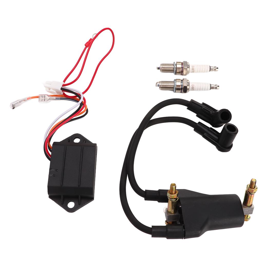 Club Car CDI Ignition Coil Spark Plug Set EPIGC107 Replacement for EZGO 4 Cycle Gas 1991‑2002