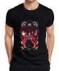 Samurai Katana Dämonenjäger Feuer Maske Anime Manga düster Herren T-Shirt