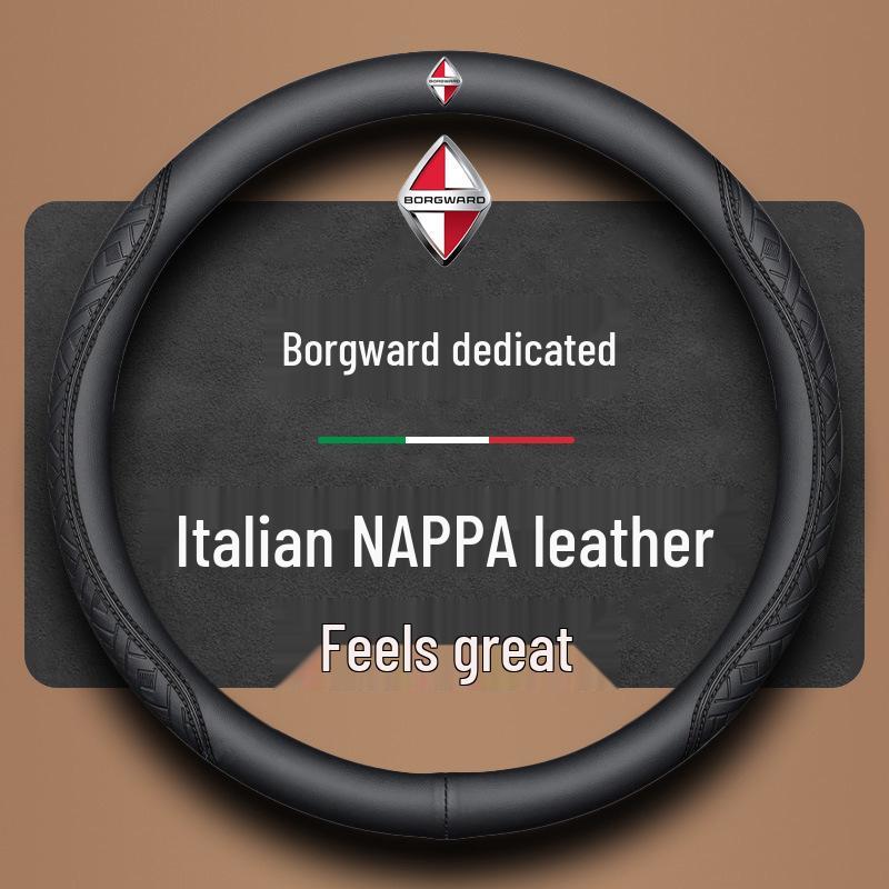 Borgward Steering Wheel Cover for BX7, BXI7, BX6, BX5, BX3 - Suede, Universal Four Seasons.