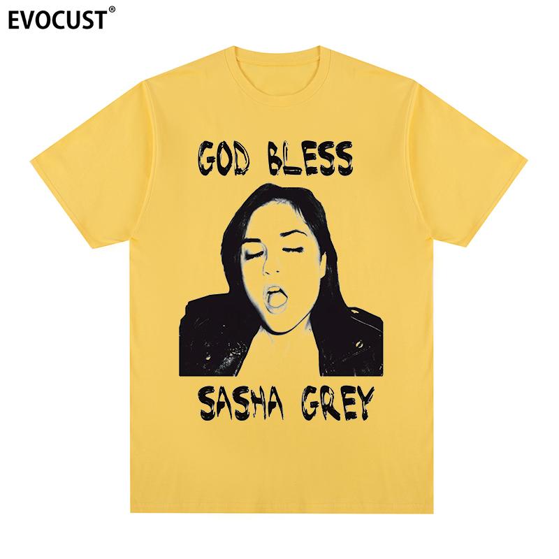 

Sasha Grey God Bless футболка Ретро Графіка Каваї Бавовна Чоловіча футболка Нова ТІШКА ФУТБОЛКА Жіночі топи S